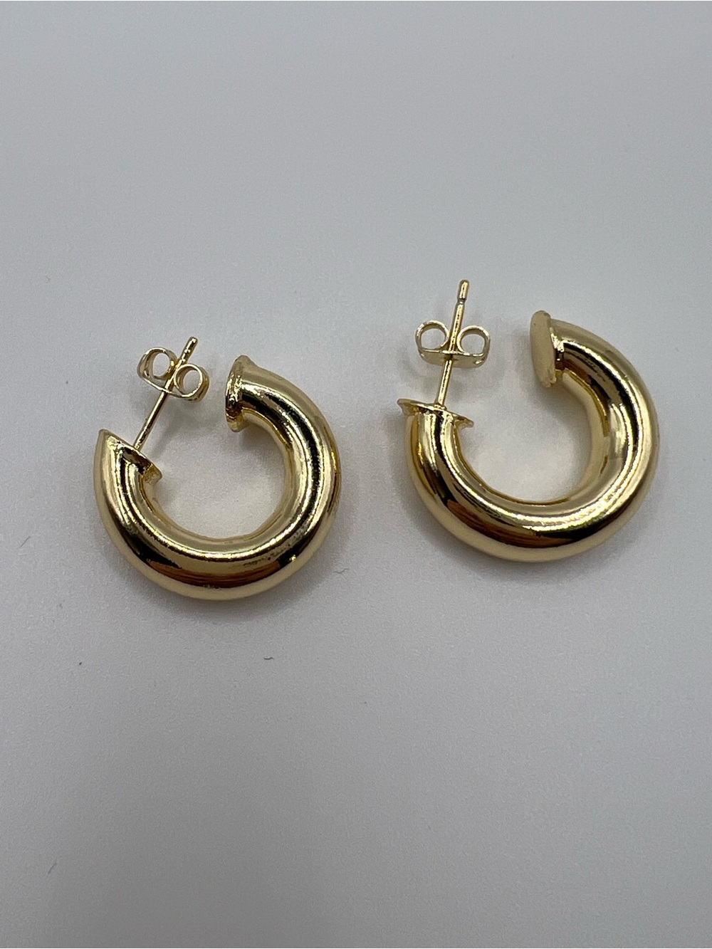 14K Gold Plated Chunky Hoop Earrings - Women Jewelry